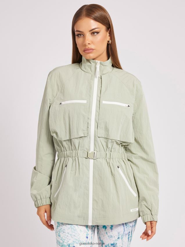 Guess grønne frontlommer vindjakke grønn kvinner F0LJ803814