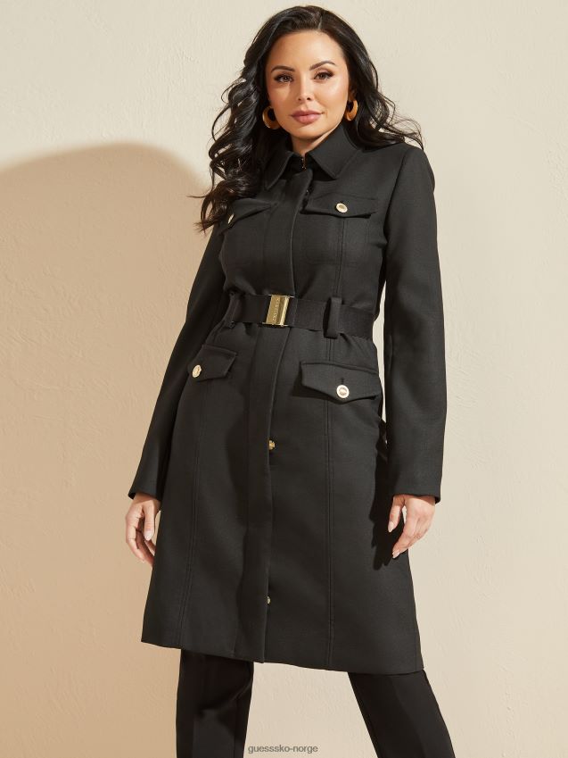 Guess jet black karly coat kulsvart kvinner F0LJ809812