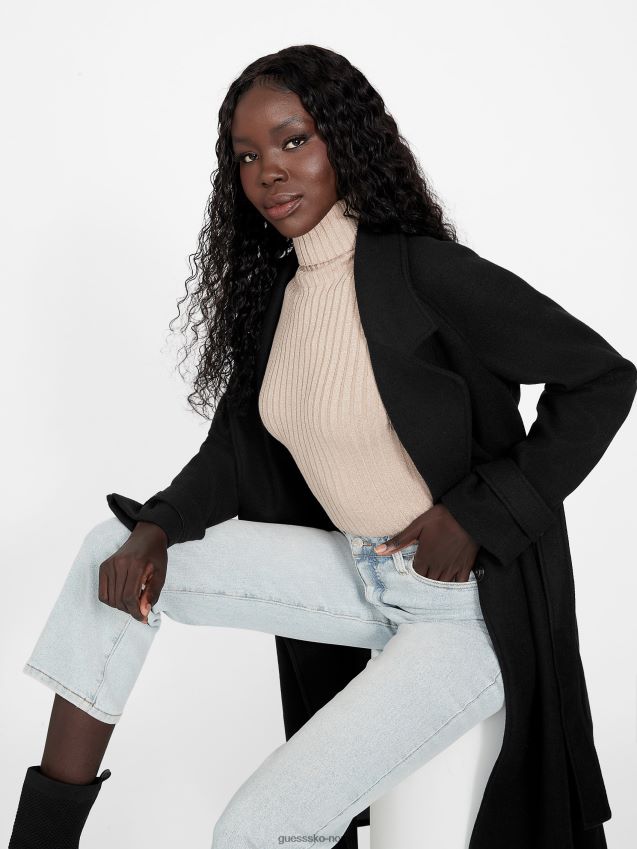 Guess kløverfrakk kulsort kulsvart kvinner F0LJ806809