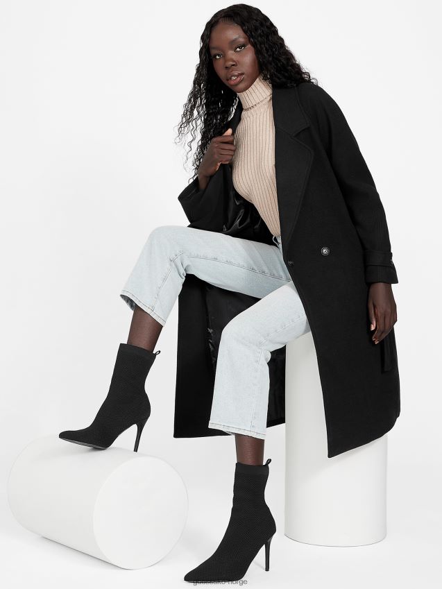 Guess kløverfrakk kulsort kulsvart kvinner F0LJ806809