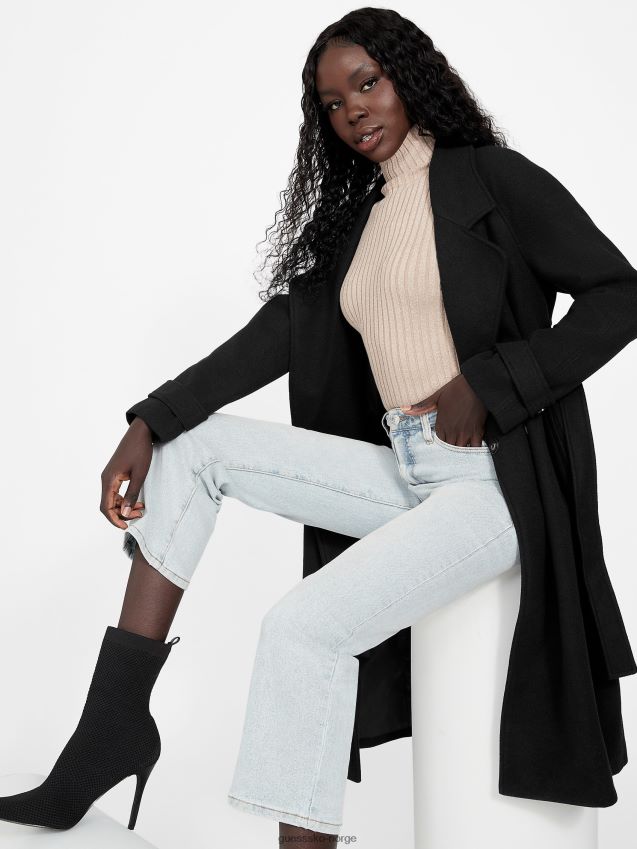 Guess kløverfrakk kulsort kulsvart kvinner F0LJ806809