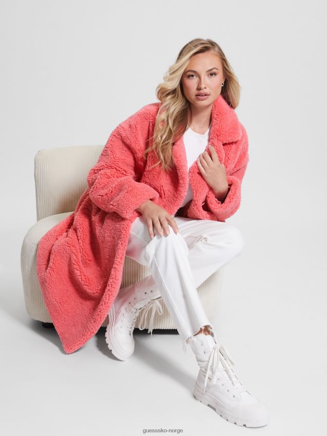 Guess øko alina fuskepelsfrakk revival rose vekkelsesrose kvinner F0LJ809609