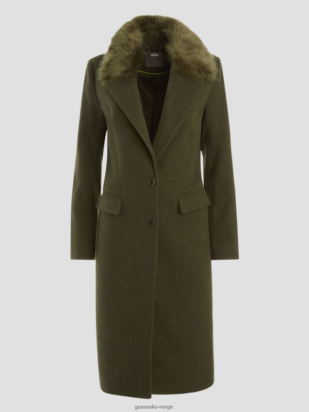 Guess laurence frakk hunter green multi jegergrønn multi kvinner F0LJ809228