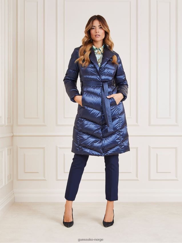 Guess marciano lang puffer blå blå kvinner F0LJ803362