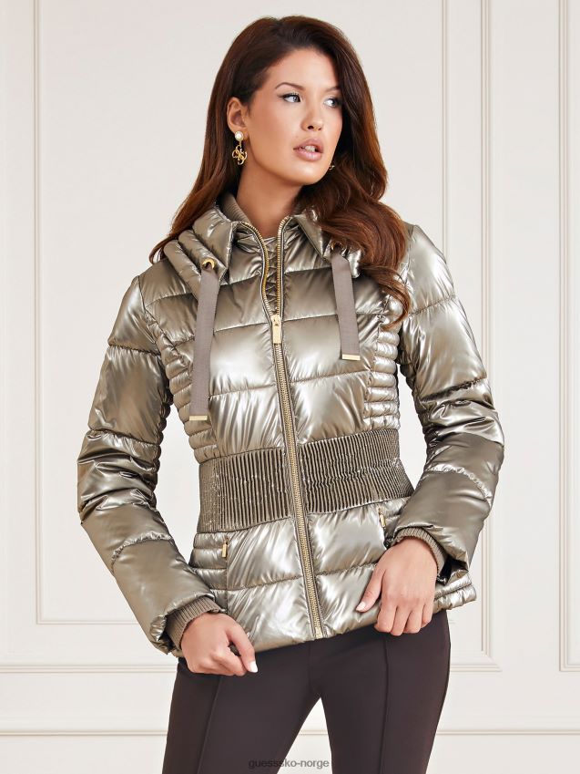 Guess marciano metallic effekt puffer brun brun kvinner F0LJ802927