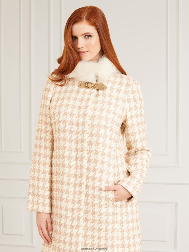 Guess marciano ullblanding kåpe hvit multi hvit multi kvinner F0LJ806130