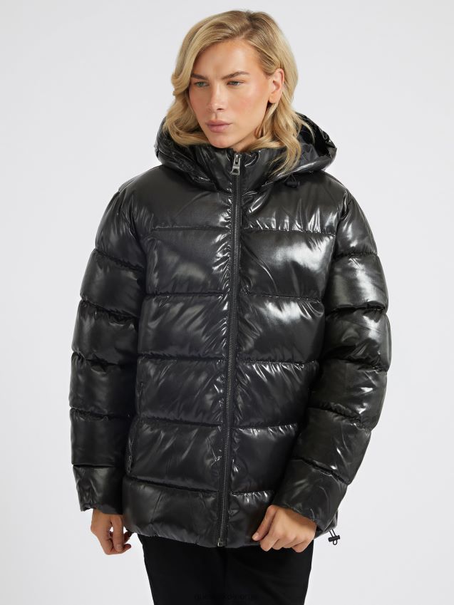 Guess nylon hette puffer svart svart kvinner F0LJ803876