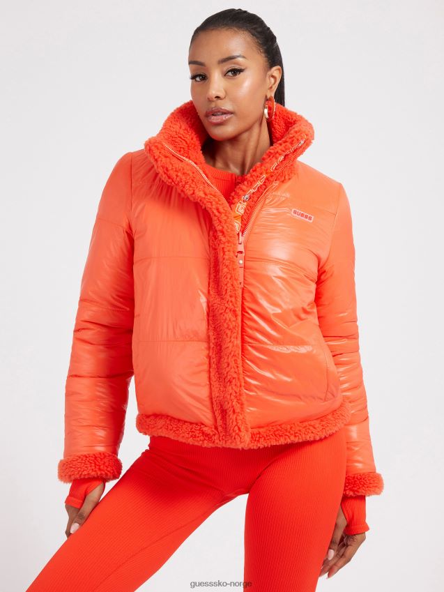 Guess oransje vendbar puffer oransje kvinner F0LJ804836