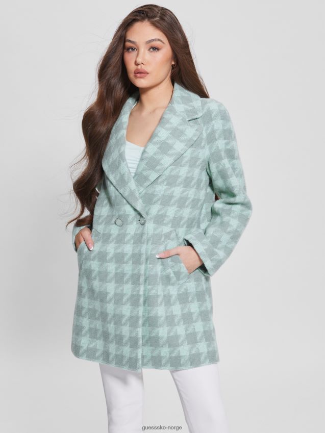 Guess pied de poule aqua combo ginny pels pied de poule aqua combo kvinner F0LJ809563