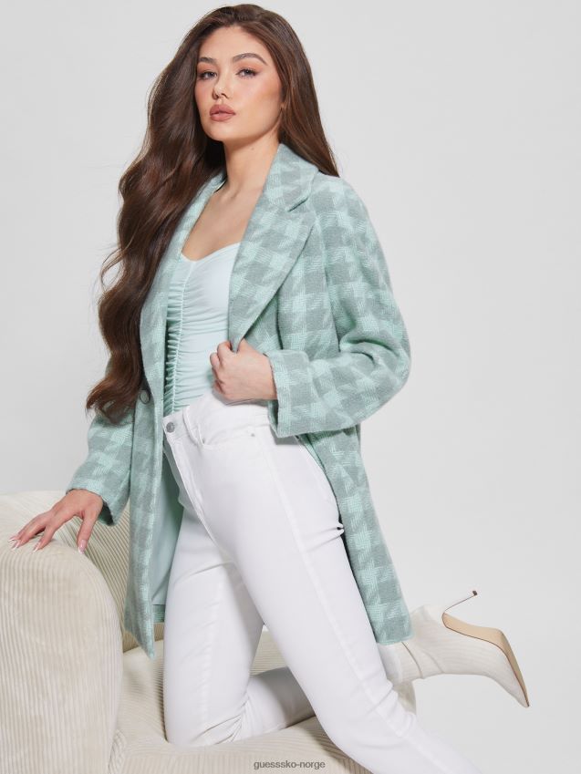 Guess pied de poule aqua combo ginny pels pied de poule aqua combo kvinner F0LJ809563