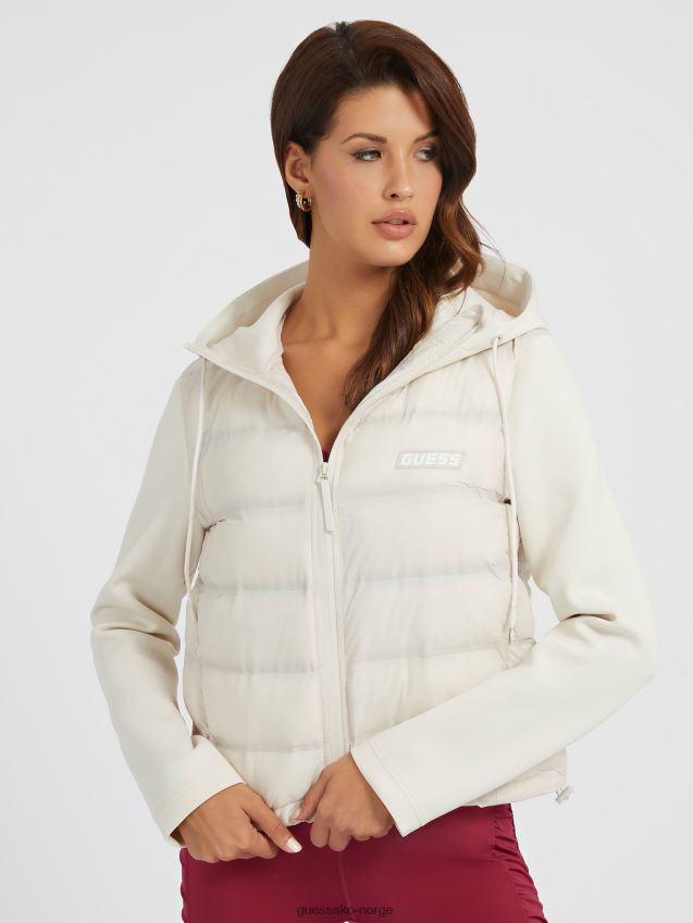 Guess puffer i hvit nylon hvit kvinner F0LJ803542