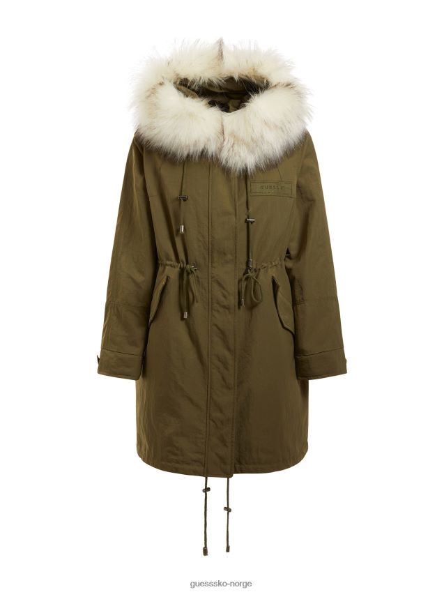 Guess transformerbar 3 i 1 parkas grønn grønn kvinner F0LJ803531