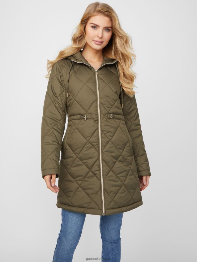 Guess vattert kåpe i eikefarge ofira eik skygge kvinner F0LJ806886