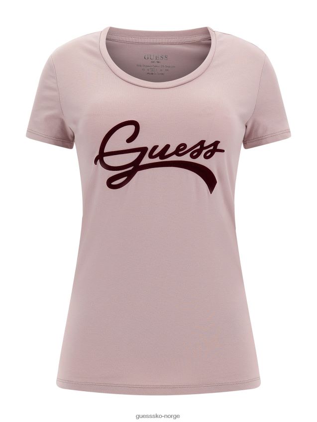 Guess grå t-skjorte med logo foran grå kvinner F0LJ802983