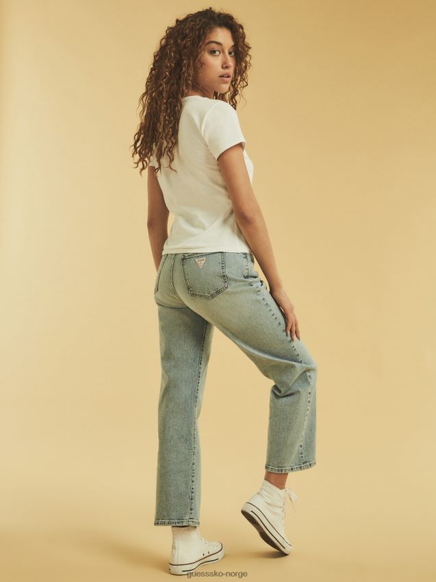 Guess hvit t-skjorte foran med lommer hvit kvinner F0LJ806313