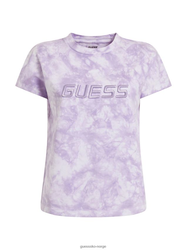 Guess lilla tie-dye t-skjorte lilla kvinner F0LJ803360