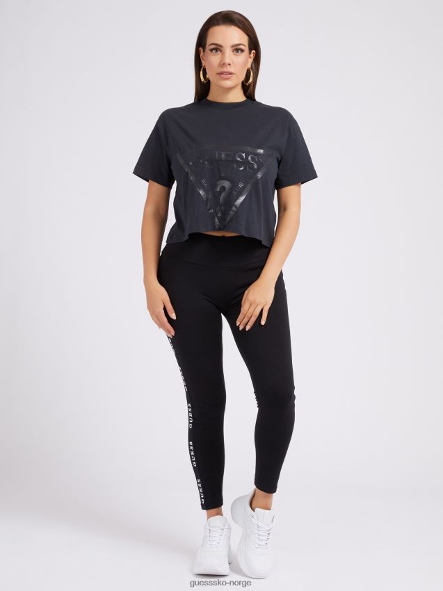 Guess mørk grå t-skjorte med logo foran mørk grå kvinner F0LJ804879