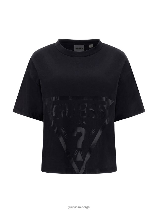 Guess mørk grå t-skjorte med logo foran mørk grå kvinner F0LJ804879