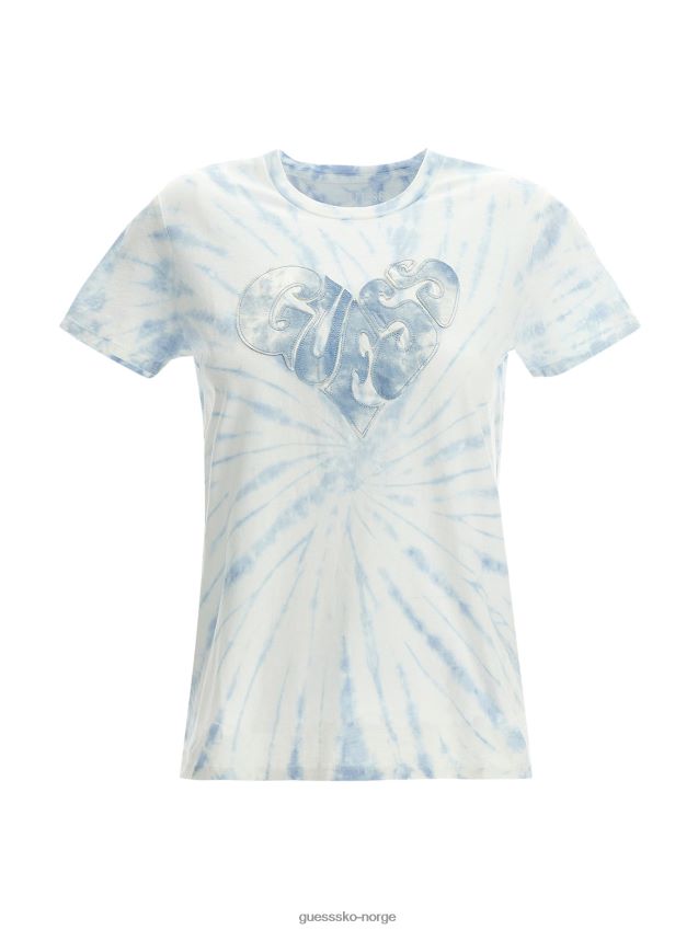 Guess tie-dye t-skjorte blå multi blå multi kvinner F0LJ803026