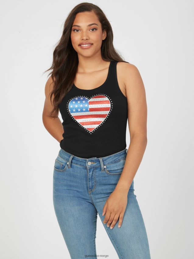 Guess jet black øko juli tank kulsvart kvinner F0LJ807276