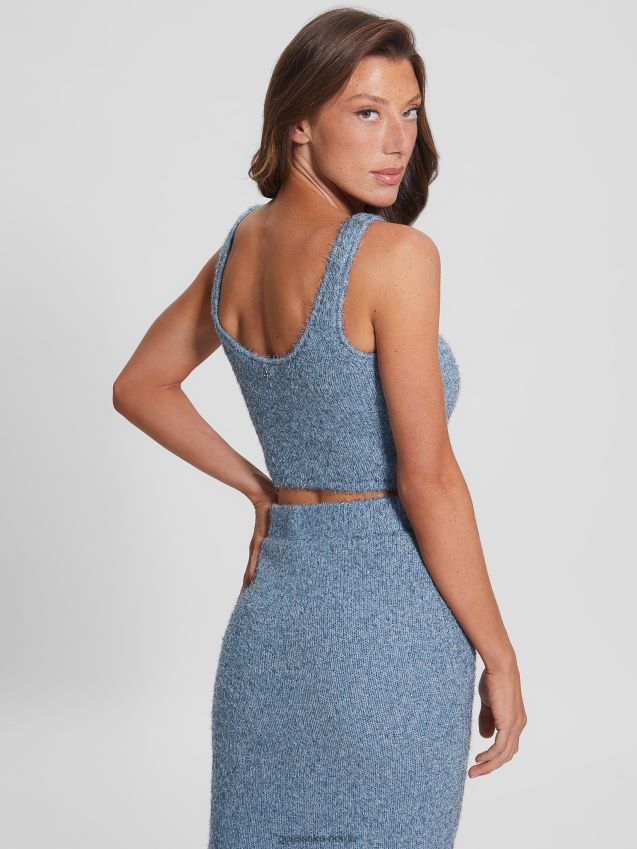 Guess nordic sea multi tinsley fuzzy sweater tank nordisk sjø multi kvinner F0LJ809388