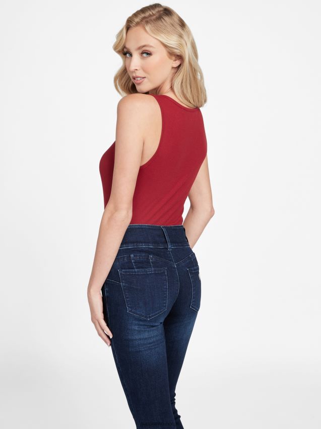 Guess sebas logo tank bete juice rød rødbetejuice kvinner F0LJ807038