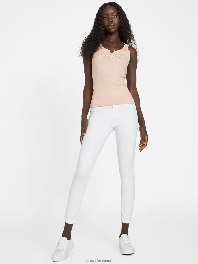 Guess sebas logo tank vapor rose damp steg kvinner F0LJ807332