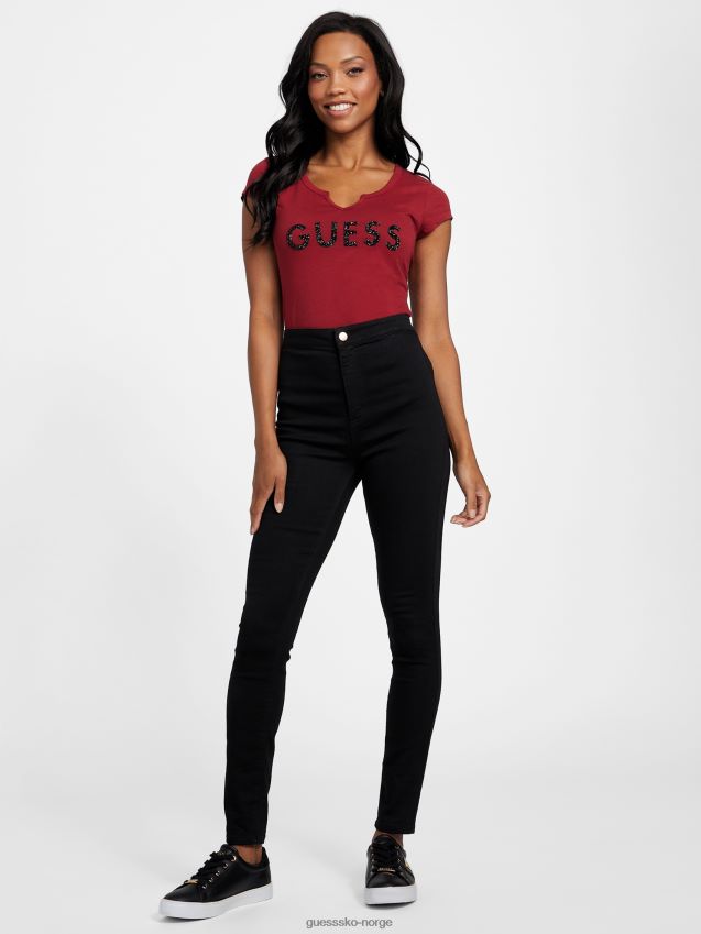 Guess Holly crush tee bete juice rød rødbetejuice kvinner F0LJ807190