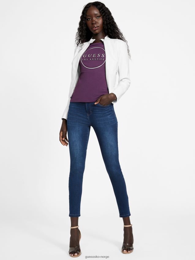 Guess drue vin gigi logo t-skjorte drue vin kvinner F0LJ807234