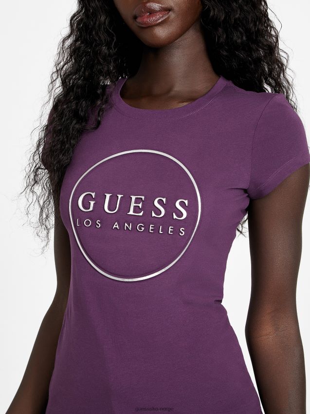 Guess drue vin gigi logo t-skjorte drue vin kvinner F0LJ807234