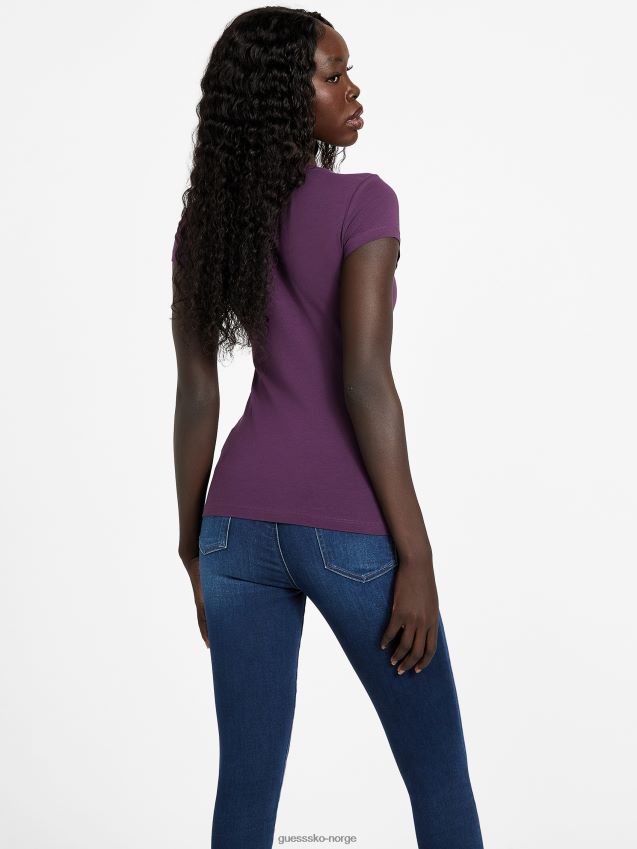 Guess drue vin gigi logo t-skjorte drue vin kvinner F0LJ807234