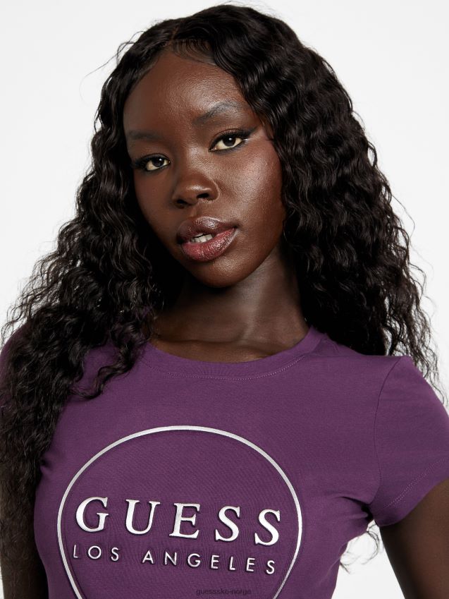 Guess drue vin gigi logo t-skjorte drue vin kvinner F0LJ807234
