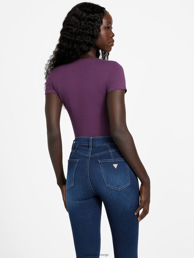 Guess drue vin stål paljett og rhinestone tee drue vin kvinner F0LJ807323