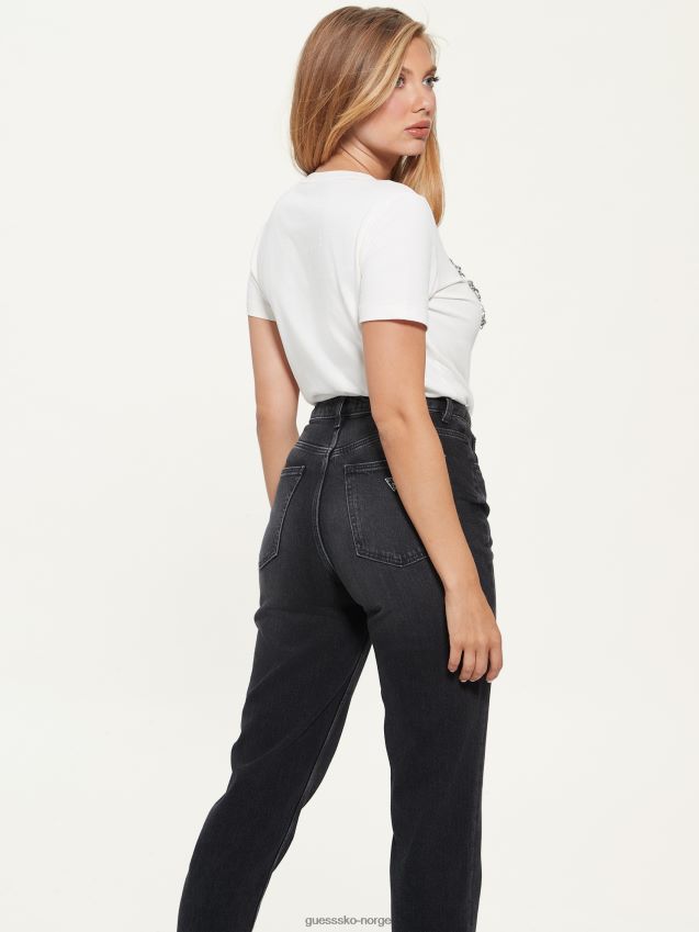 Guess eco bonita logo t-skjorte kremhvit kremhvit kvinner F0LJ809871