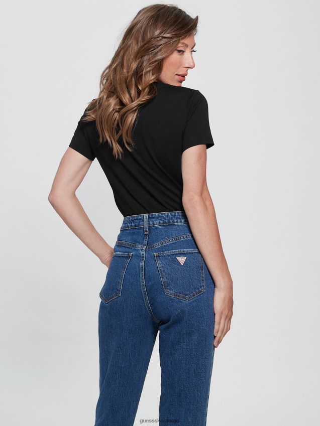 Guess eco bonita logo t-skjorte kulsort kulsvart kvinner F0LJ809847
