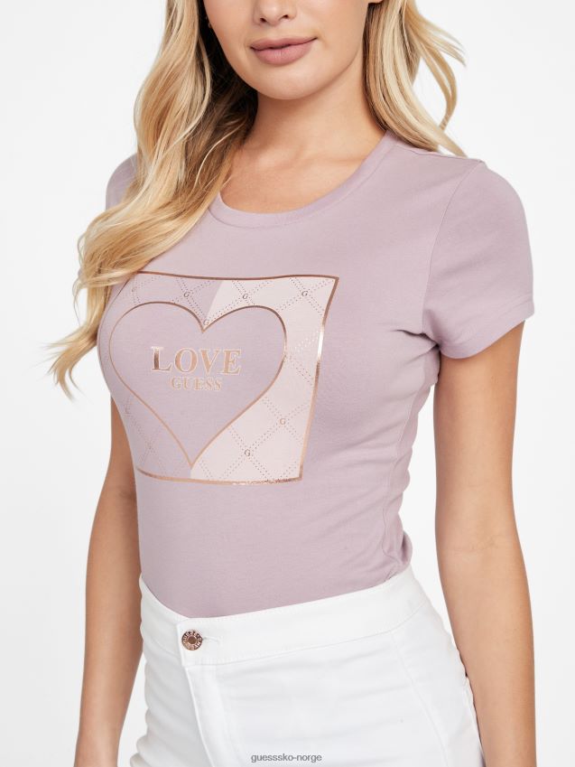 Guess eco lourdes logo t-skjorte vanda orkidé vanda orkide kvinner F0LJ807361