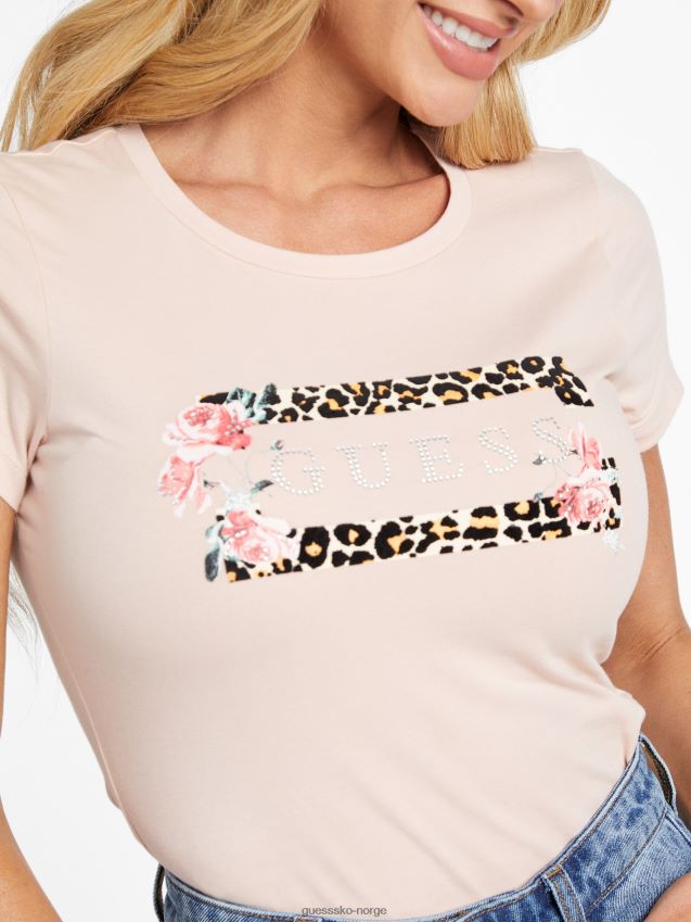 Guess eco veleah tee vapor rose damp steg kvinner F0LJ807170