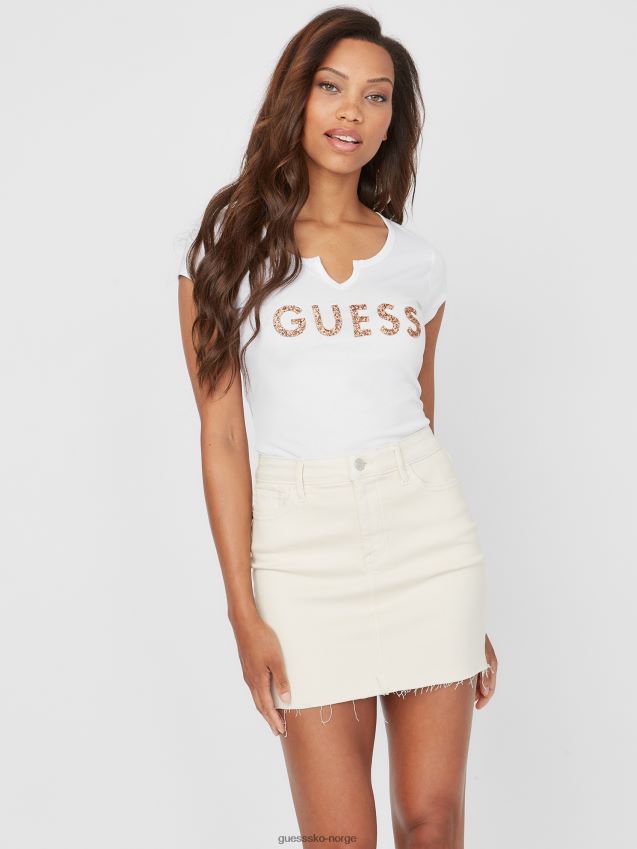 Guess holly crush tee ren hvit multi ren hvit multi kvinner F0LJ807146