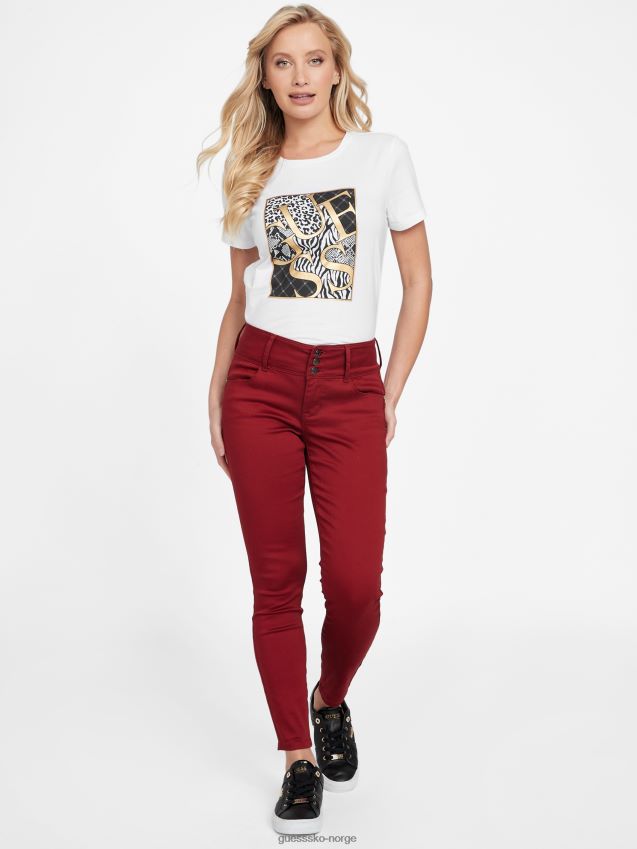 Guess iggy logo t-skjorte i ren hvit Ren hvit kvinner F0LJ807244