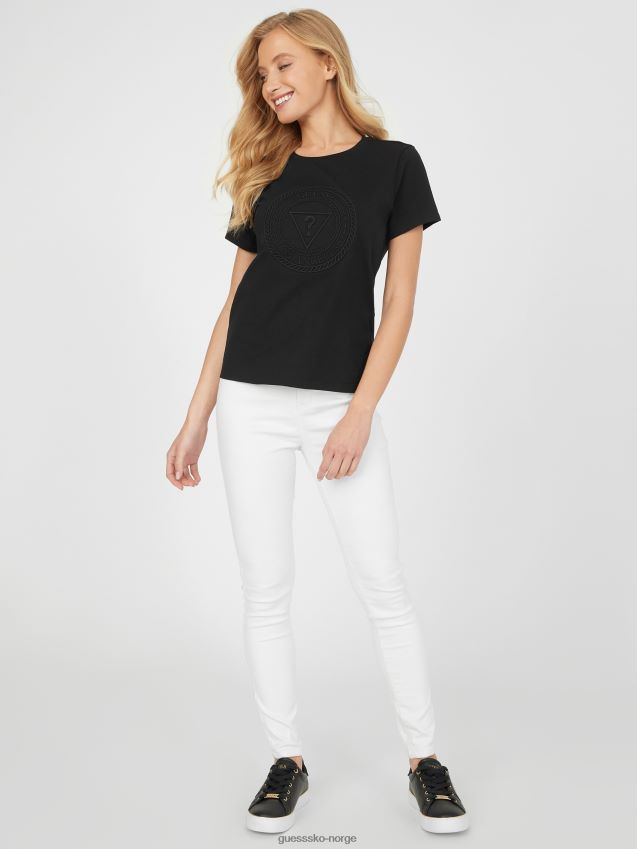 Guess jet black bria logo t-skjorte kulsvart kvinner F0LJ807335