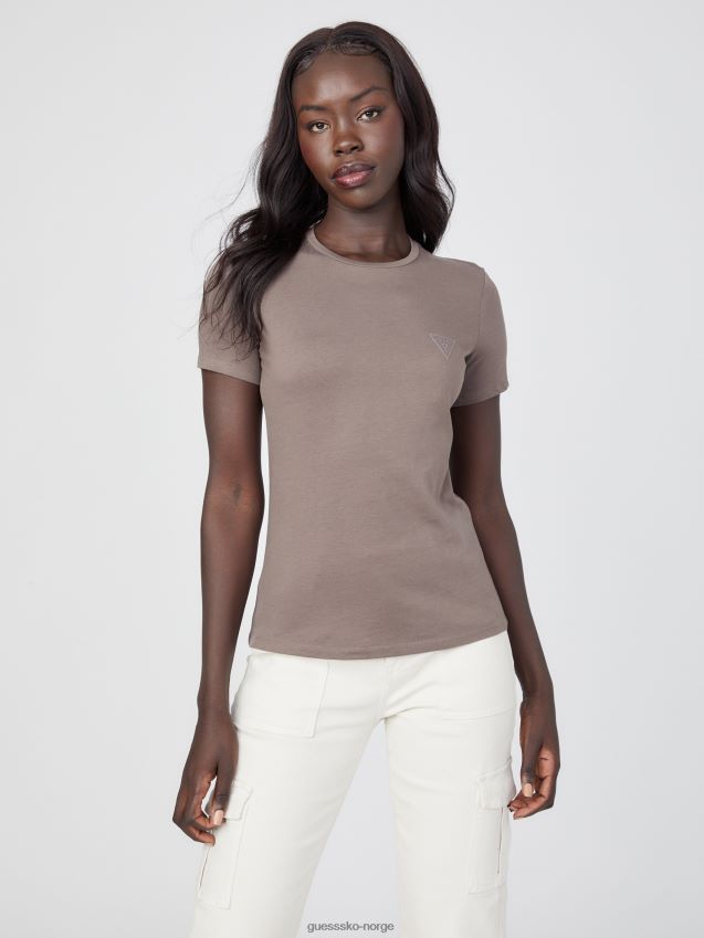 Guess josie logo t-skjorte ridebrun rytter brun kvinner F0LJ807296