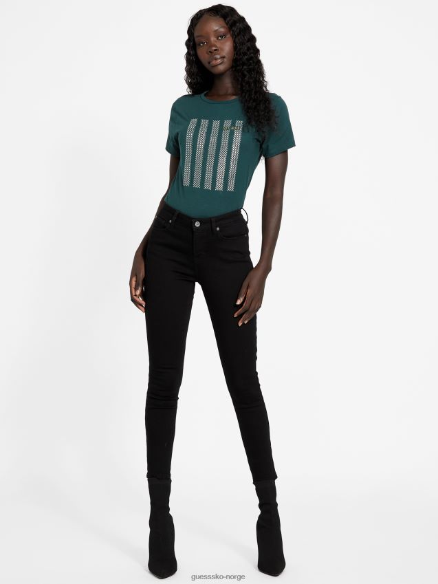 Guess øko felix bling t-skjorte mørk jade mørk jade kvinner F0LJ807121
