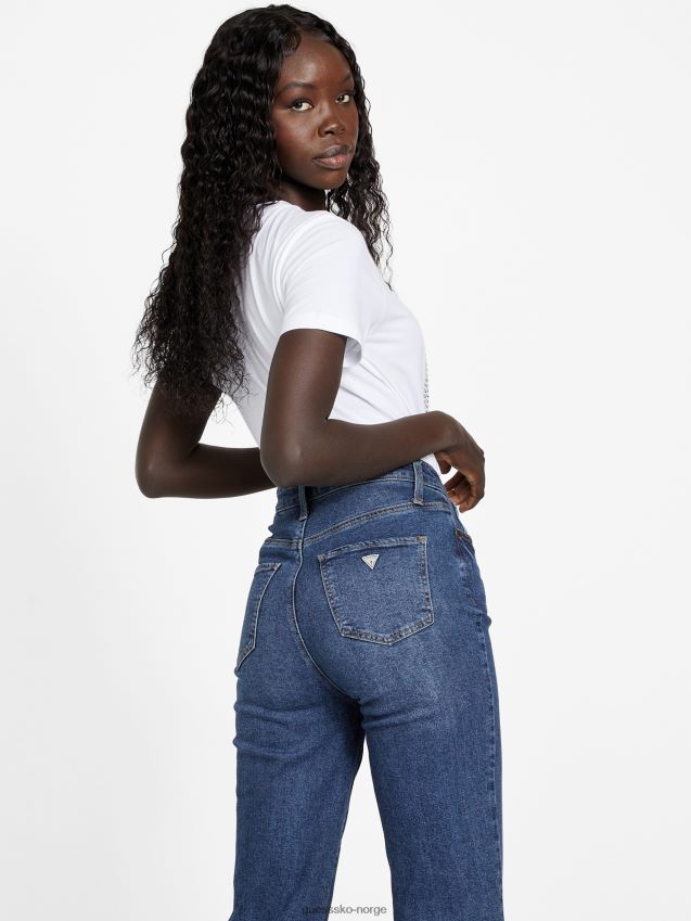 Guess øko felix bling t-skjorte ren hvit Ren hvit kvinner F0LJ807391