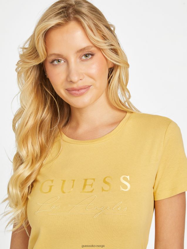 Guess øko sallie logo t-skjorte støvete soloppgang støvete soloppgang kvinner F0LJ807386