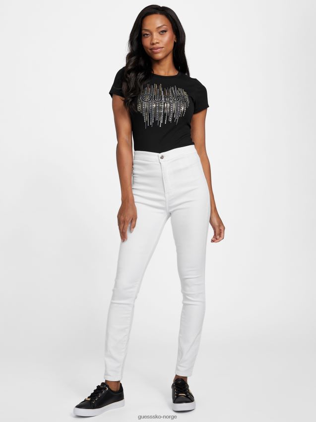 Guess kulsort frances t-skjorte kulsvart kvinner F0LJ807246