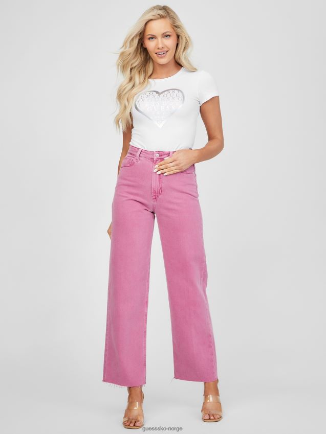 Guess libi hjerte t-skjorte ren hvit Ren hvit kvinner F0LJ807373