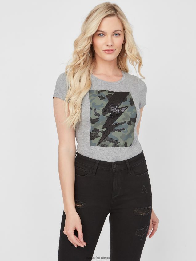 Guess medium kull lyng øko rene t-skjorte middels kulllyng kvinner F0LJ807341