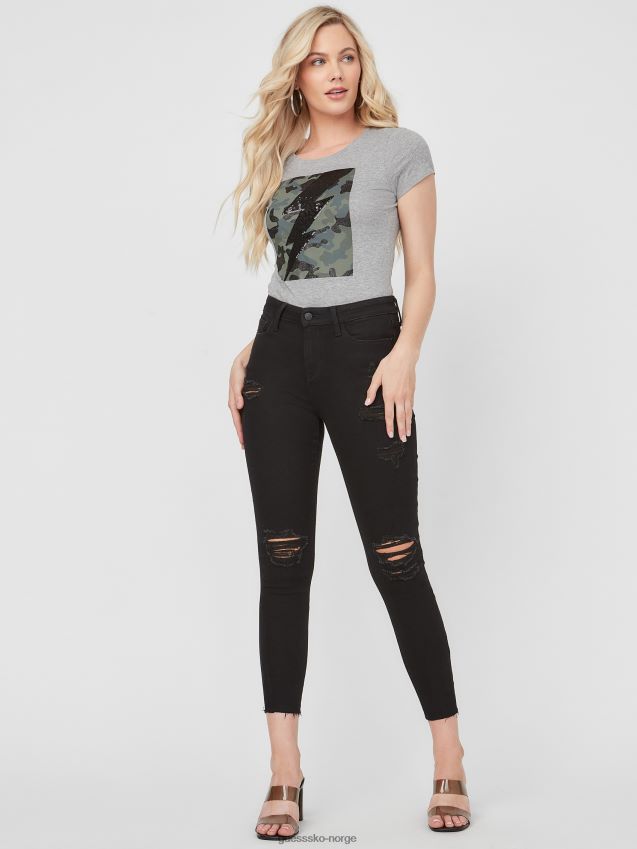 Guess medium kull lyng øko rene t-skjorte middels kulllyng kvinner F0LJ807341