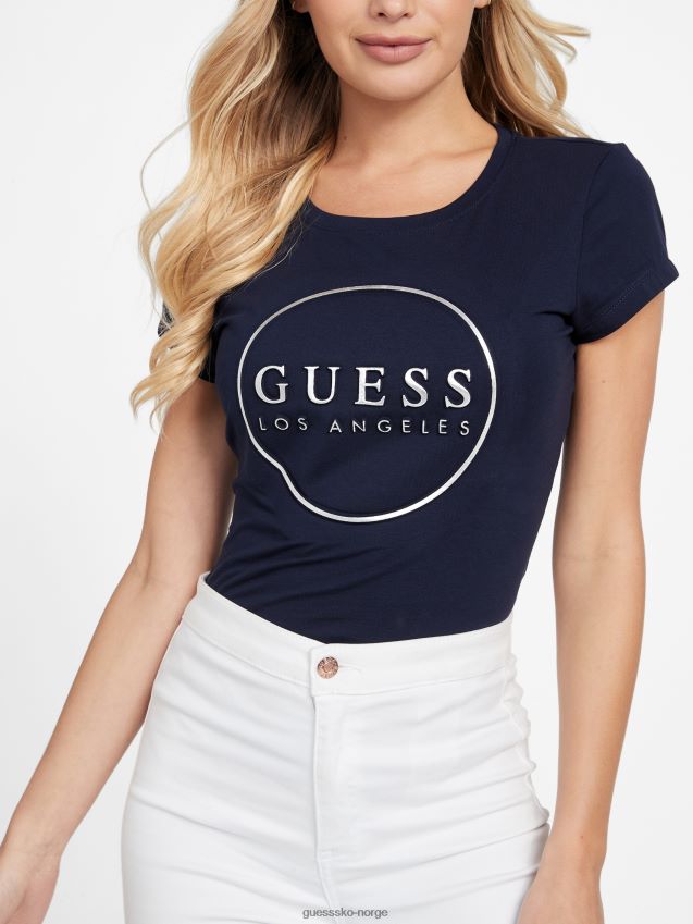 Guess nattlig marineblå gigi-logo-t-skjorte nattlig marine kvinner F0LJ807063