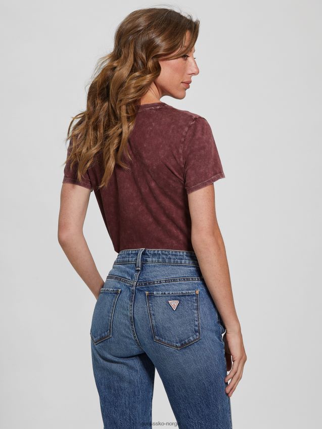 Guess ønsket plakat easy tee mystic wine multi mystisk vin multi kvinner F0LJ809775